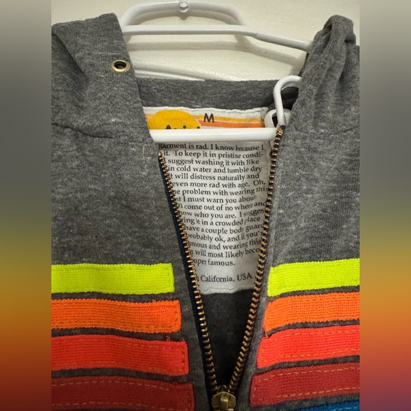 Aviator Nation neon stripe jacket medium ✨ - Picture 5 of 7